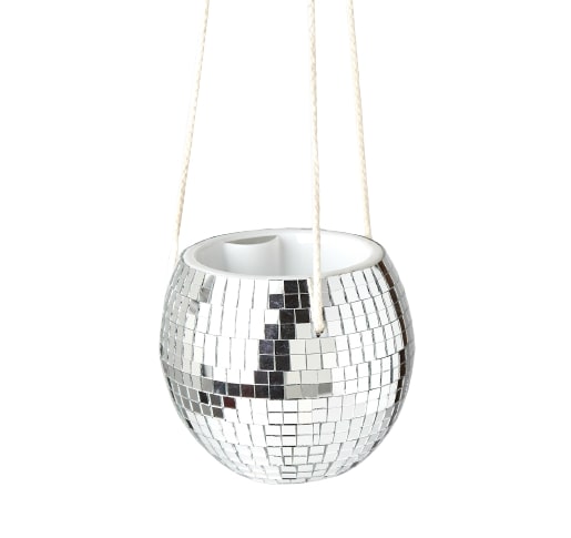 hanging globe planter Disco Ball Hanging Planters